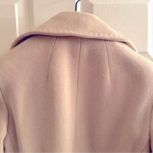 Cashmere belted tie only long bone ecru old Hollywood glam formal scandal coat - Picture 12 of 15